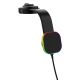 Auto držač i bežični punjač HOOK 15W – fleksibilni nosač, magnetni, RGB svetlo, FOD zaštita, crni - EP3259037
