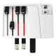 Putni multiadapter SKROSS MUV USB 30W – Euro, UK, USA, Australija, USB-C i USB-A, beli - EP3258706