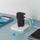 Univerzalni putni punjač INTER CHARGER 25W GaN – priključci za ceo svet, USB-C i USB-A, crni - EP3259034