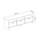 HANAH HOME TV komoda Oslo, antracit - 382NRC1106