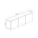 HANAH HOME TV komoda, antracit - 382NRC1125