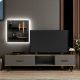 HANAH HOME TV komoda Aren, antracit - 382NRC1126