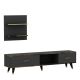 HANAH HOME TV komoda Aren, antracit - 382NRC1126
