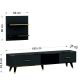 HANAH HOME TV komoda Aren, antracit - 382NRC1126