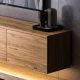 HANAH HOME TV komoda Neon Illuminated, braon - 382NRC1128