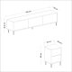 HANAH HOME TV komoda Imaj, antracit - 382NRC1130