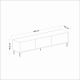 HANAH HOME TV komoda Imaj, bela/zlatna - 382NRC1144