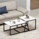HANAH HOME Set klub stolova Minimal, bela/crna - 382NRC1204