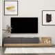 HANAH HOME TV komoda Major, antracit/braon - 382NRC1528