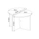 HANAH HOME Set klub stolova Dolunay 2/1, braon/antracit - EP3057455