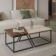 HANAH HOME  Set klub stolova Verona P0024623 2/1, braon/mermerna krem - EP3057464