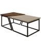 HANAH HOME  Set klub stolova Verona P0024623 2/1, braon/mermerna krem - EP3057464