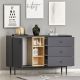HANAH HOME Komoda Naturel, antracit - 382NRC1601