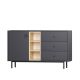 HANAH HOME Komoda Naturel, antracit - 382NRC1601