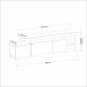 HANAH HOME TV komoda Beliz, braon/krem - EP3057515