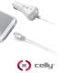 CELLY Auto punjač sa Micro USB kablom, bela - CCMICROW