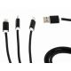 GEMBIRD USB 3-u-1 kabl, 8-pin, Type-C, Micro USB, CC-USB2-AM31-1M, 1m, crna - 39293