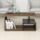 HANAH HOME Klub sto Arte 2040, braon/crna - 389MZA1145
