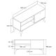 HANAH HOME TV komoda Retro 1552, braon - 389MZA1151