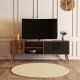 HANAH HOME TV komoda Exxen 1580, braon/crna - 389MZA1167