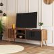 HANAH HOME TV komoda Exxen 1580, braon/crna - 389MZA1167