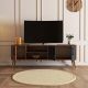 HANAH HOME TV komoda Exxen 1580, braon/crna - 389MZA1167