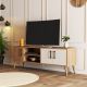 HANAH HOME TV komoda Exxen - 1584, bela/braon - 389MZA1169