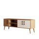 HANAH HOME TV komoda Exxen - 1584, bela/braon - 389MZA1169
