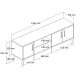 HANAH HOME TV komoda Exxen - 1584, bela/braon - 389MZA1169