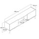 HANAH HOME TV komoda Lotus 1350, svetlobraon - 389MZA1172