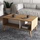 HANAH HOME Klub sto Exxen - 2074, braon/bela - 389MZA1414