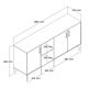 HANAH HOME Komoda Exxen - 1620, braon/antracit - 389MZA2206