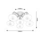 Rabalux Plafonjera Sorina E14 6x MAX 40W antik mesing (3918) - 3918