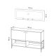 HANAH HOME Cipelarnik i ogledalo Blass, svetlobraon - 393MRD1126
