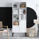 HANAH HOME Polica za knjige Regulus, bela - 393MRD1234