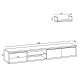 HANAH HOME TV komoda Alcor, bela - 393MRD1238