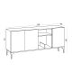 HANAH HOME Komoda Miranda, braon - 393MRD1267