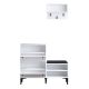 HANAH HOME Cipelarnik Fredy, bela - 393MRD1277