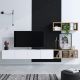HANAH HOME TV komoda Pia, bela/svetlobraon - 393MRD1284