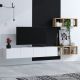 HANAH HOME TV komoda Pia, bela/svetlobraon - 393MRD1284