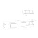 HANAH HOME TV komoda Pia, bela/svetlobraon - 393MRD1284