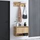 HANAH HOME Cipelarnik i čiviluk Paix, svetlobraon - 393MRD1287