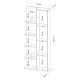 HANAH HOME Polica za knjige Viva, bela - 393MRD1290