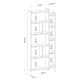 HANAH HOME Polica za knjige Nina, bela - 393MRD1292