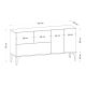 HANAH HOME Komoda Tress Dec0025, svetlobraon - 393MRD1316