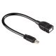 HAMA USB kabl, mini USB-B muški na USB-A ženski, 15cm - 39626-1