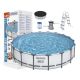 BESTWAY Okrugli bazen sa metalnim okvirom, merdevinama i filter pumpom 549x122m Steel Pro max, - 3965