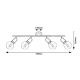 Rabalux Spot rasveta Pablo E27 4x MAX 40W mat crno (3979) - 3979-1-1
