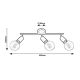 Rabalux Spot rasveta Lamar E27 3x MAX 40W mat crno (3988) - 3988