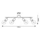 Rabalux Spot rasveta Lamar E27 4x MAX 40W mat crno (3989) - 3989